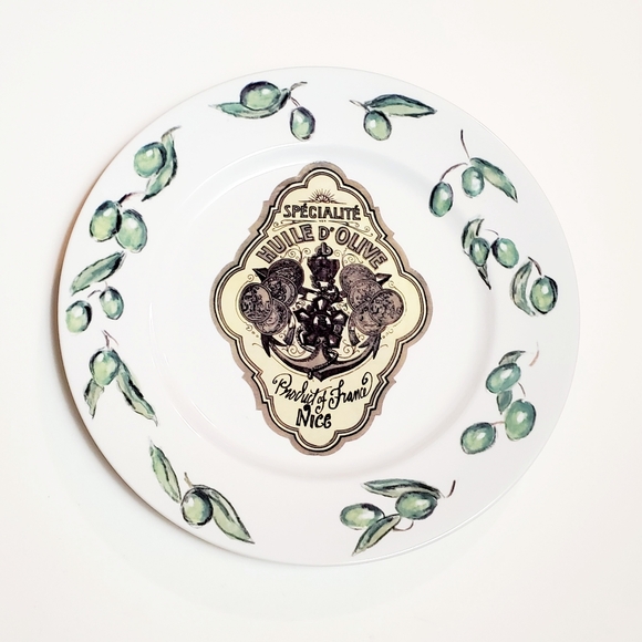 Set of 4 Rosanna Specialite Huile D'Olive Product of France 8" Ceramic Plates - Picture 4 of 8